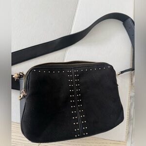 Celine Dion Black Studded Crossbody Bag - Women's crossbody / Shoulder Bag